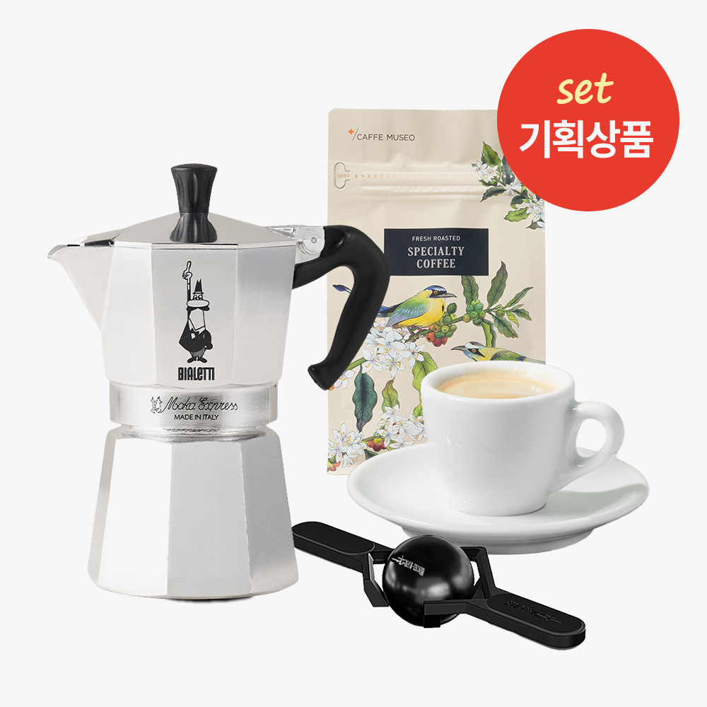 [비알레띠 챔피언 2등 세트] 모카 익스프레스 4컵 기획 세트(모카 4컵, 쓰리바머 칠링락, 에스프레소 블렌드, 안캅 팔레르모 에스프레소)