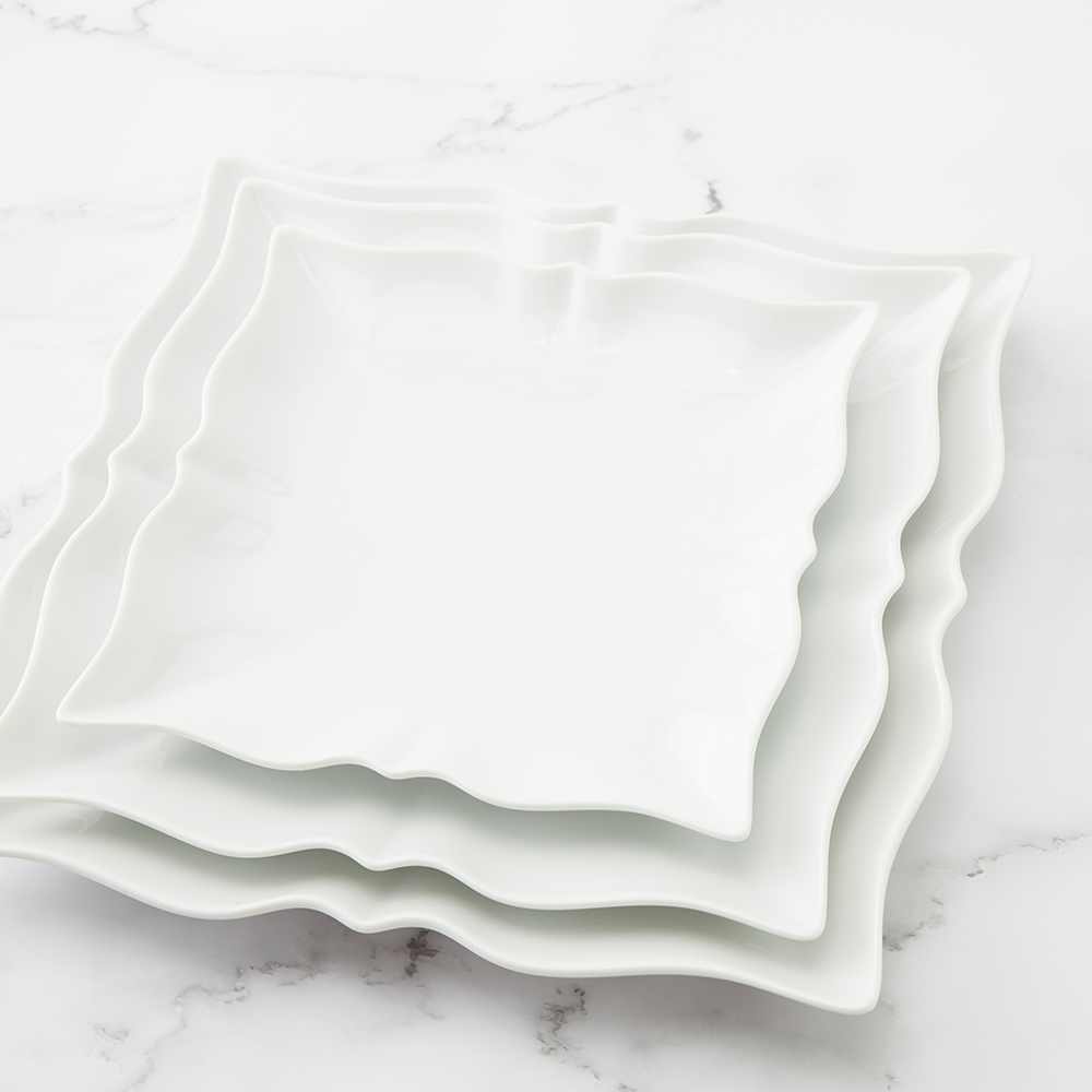 안캅 백색K 프라터 사각 플레이트 25x25cm