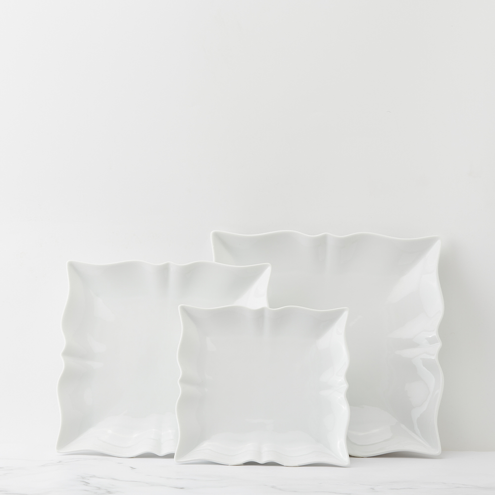 안캅 백색K 프라터 사각 플레이트 28.5x28.5cm