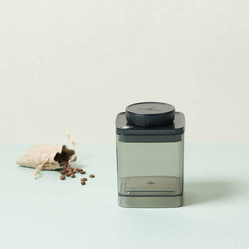 안콤 턴앤실(TNS) 진공밀폐용기 0.6L 투명블랙