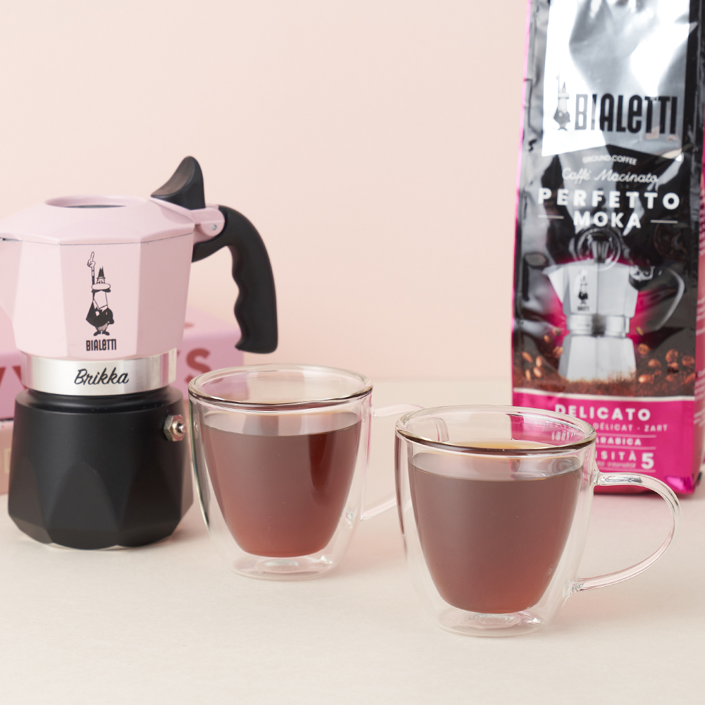 비알레띠 더블월 글래스 카프리 160ml 2인조 세트