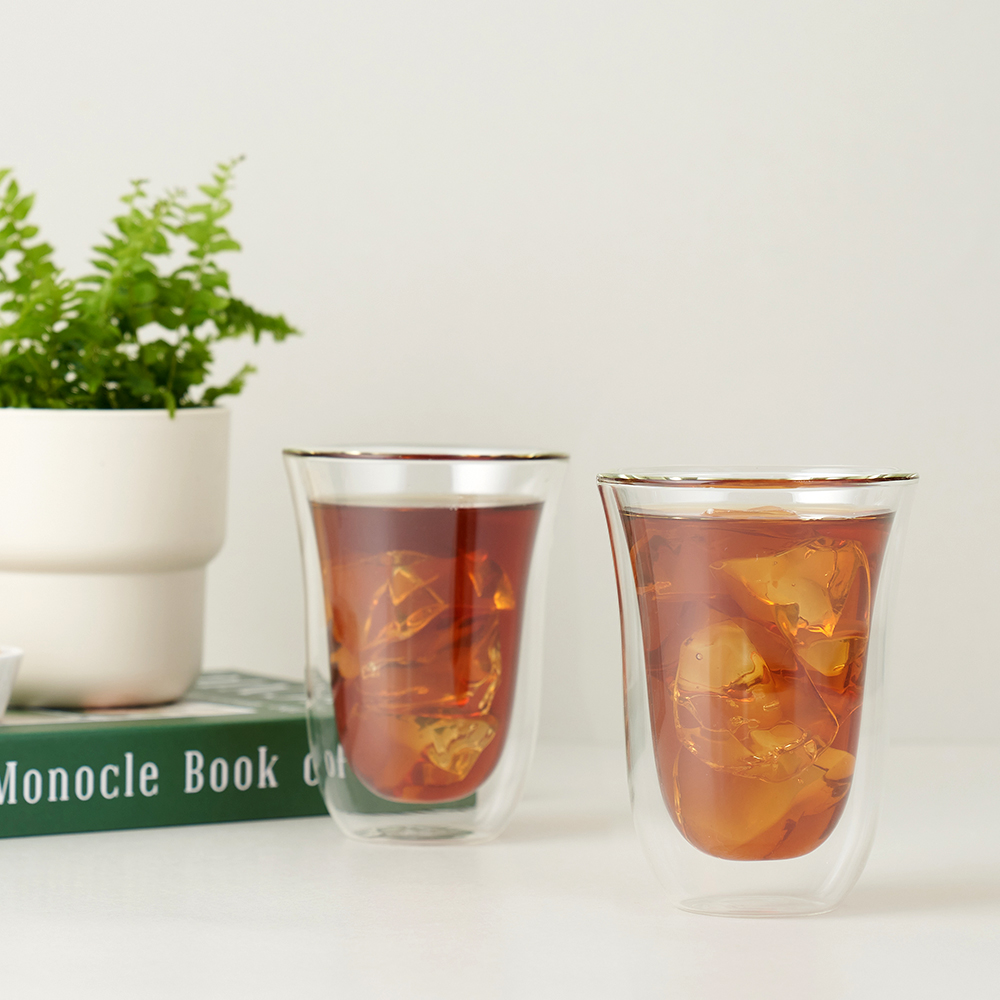 비알레띠 더블월 글래스 피렌체 300ml 2인조 세트
