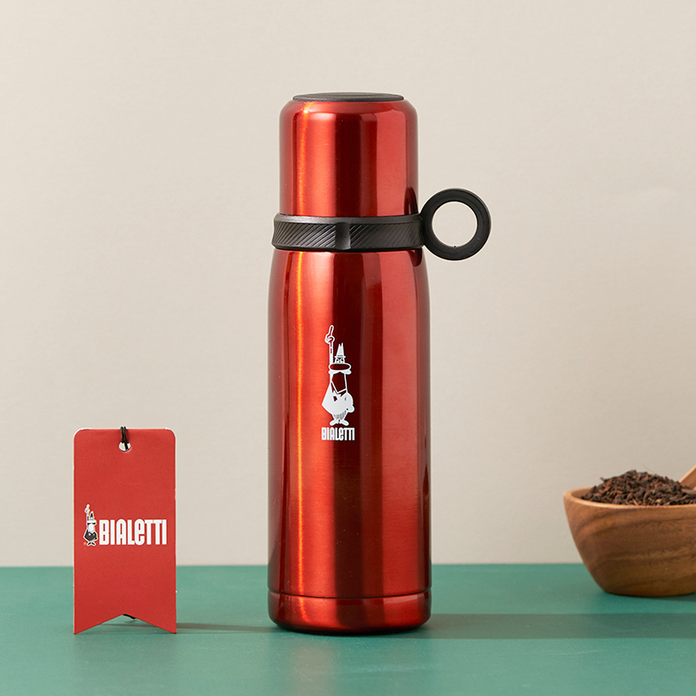 비알레띠 핸들컵 보온병 레드 460ml