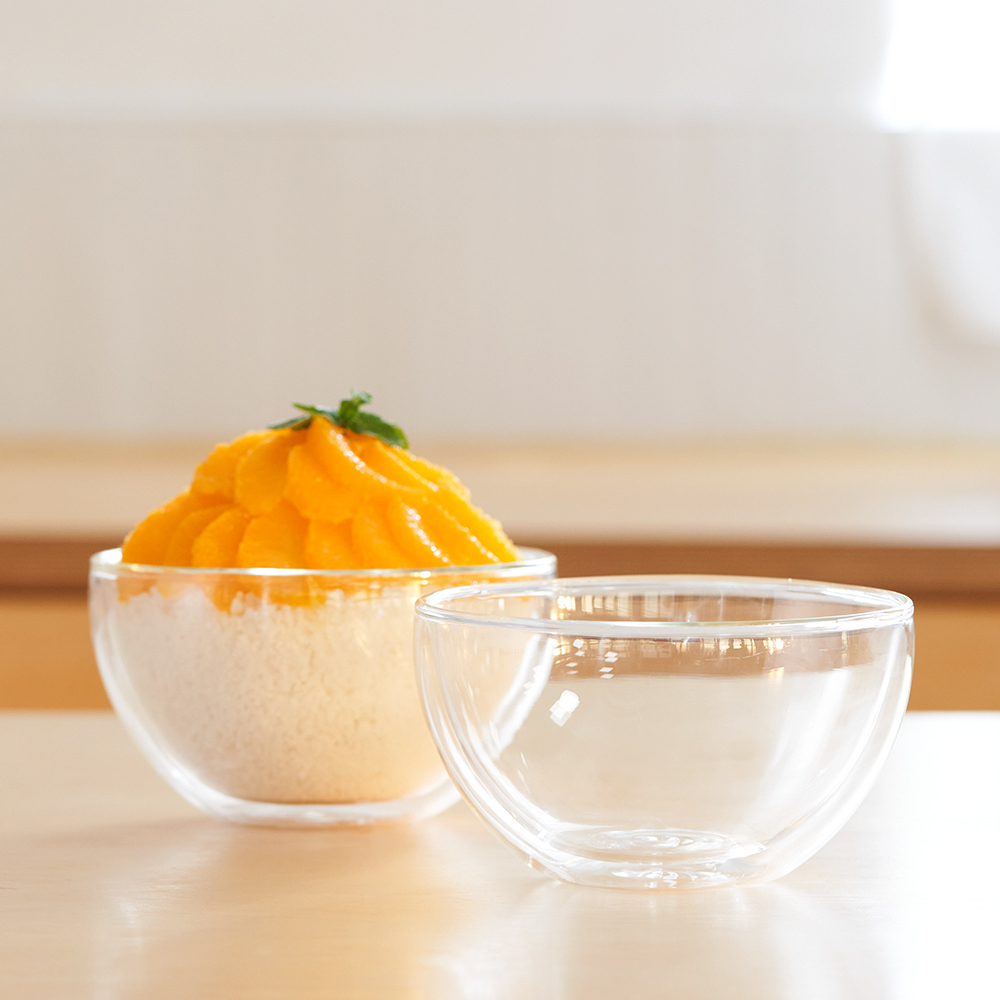 카페뮤제오 내열유리 더블월 빙수/샐러드볼 600ml 2P 세트