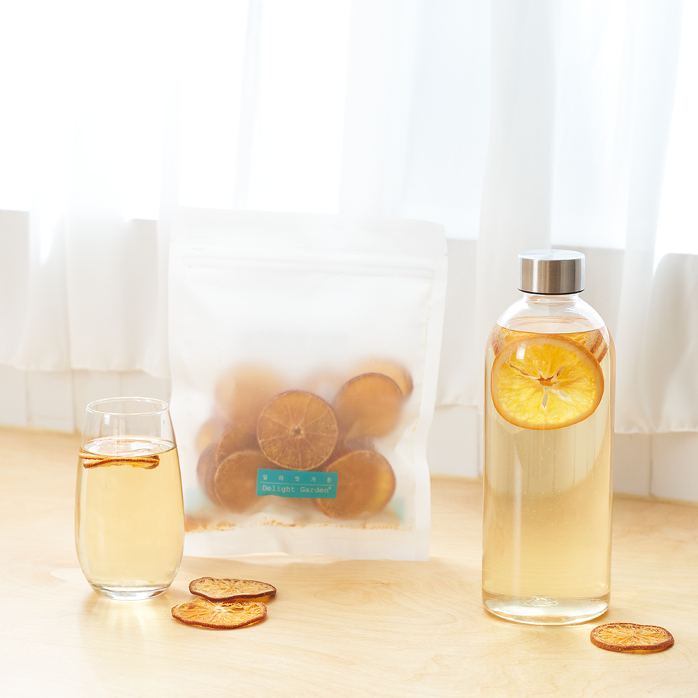 카페뮤제오 에브리보틀 트라이탄 1000ml + 저온건조 과일칩 택1 (자몽/오렌지/라임 옵션)