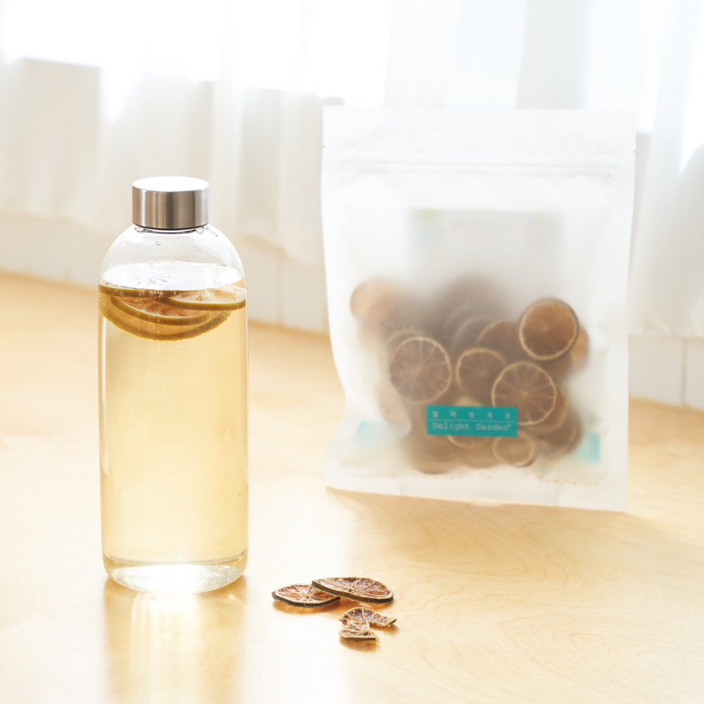 카페뮤제오 에브리보틀 내열유리 1000ml+ 저온건조 과일칩 택1 (자몽/오렌지/라임 옵션)