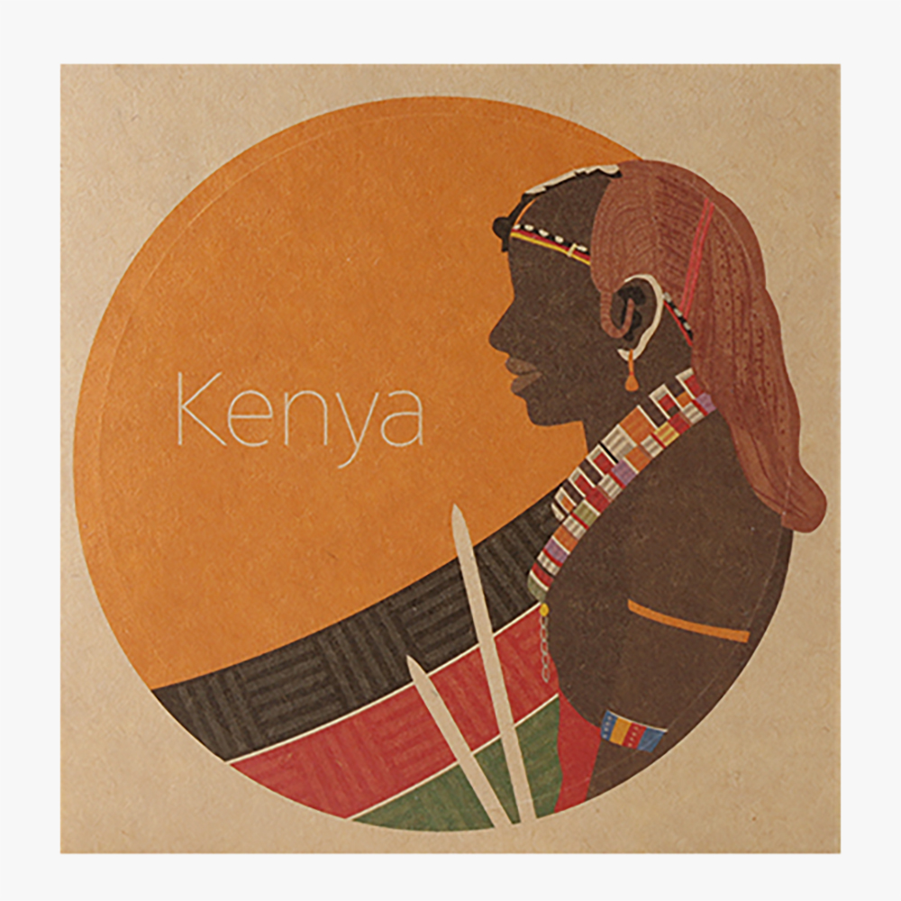 카페뮤제오 원형 커피스티커 kenya 50개(대)