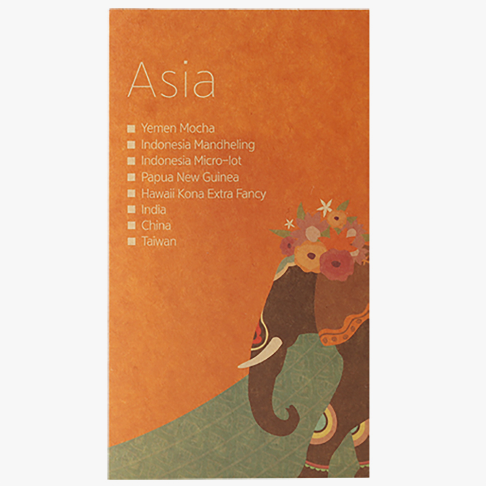 카페뮤제오 NEW 커피스티커 Asia 50개(대)