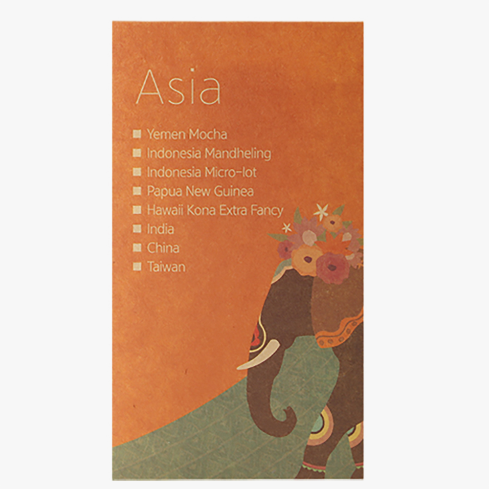 카페뮤제오 NEW 커피스티커 Asia 300개(소)