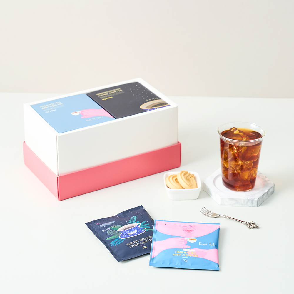카페뮤제오 드립백 선물세트 12EA * 2종(에티오피아 디카페인+케냐 콰헤이)