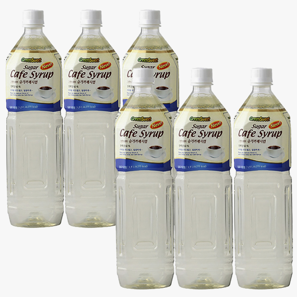 청정원 그린스위트 슈가시럽 (무향) 1.5L X 6