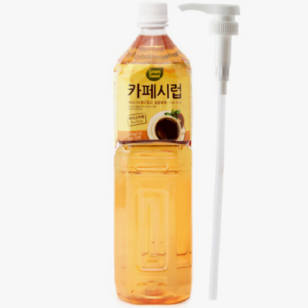 청정원 그린스위트 까페시럽 1.5L (펌프포함)