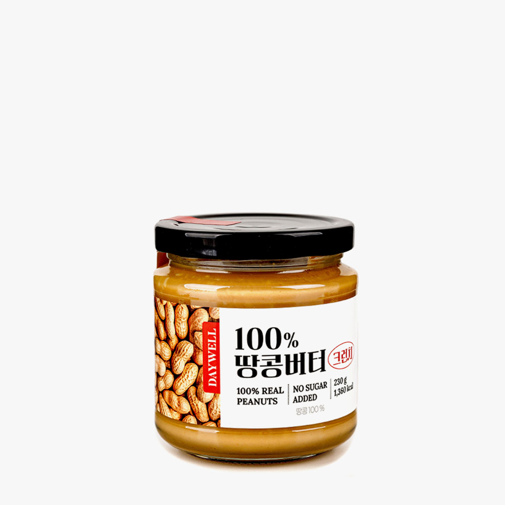 데이웰 100% 땅콩버터 스프레드(크리미/크런치) 230g