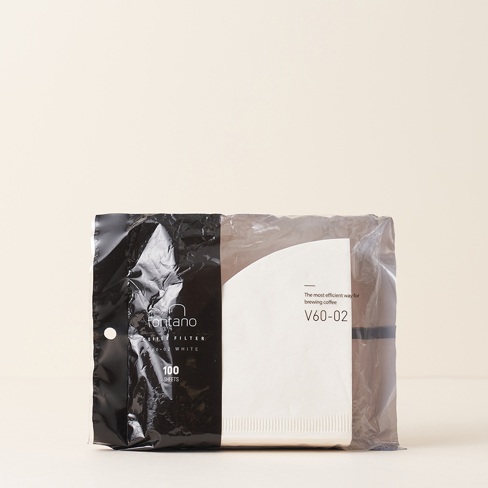 폰타노 커피 필터 V60-02 화이트 100매 1~4인용