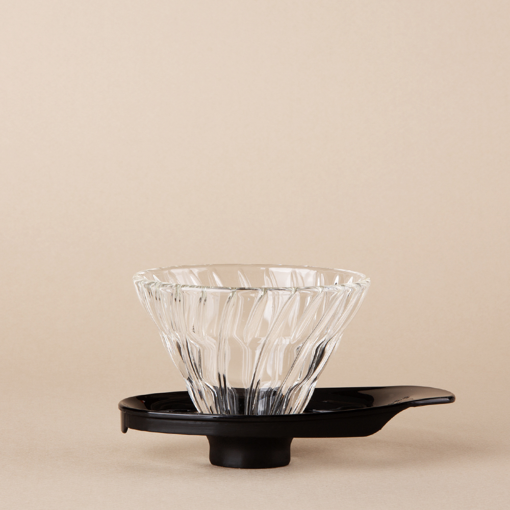 하리오 V60 글라스 드리퍼 01 블랙 VDGR-01-B