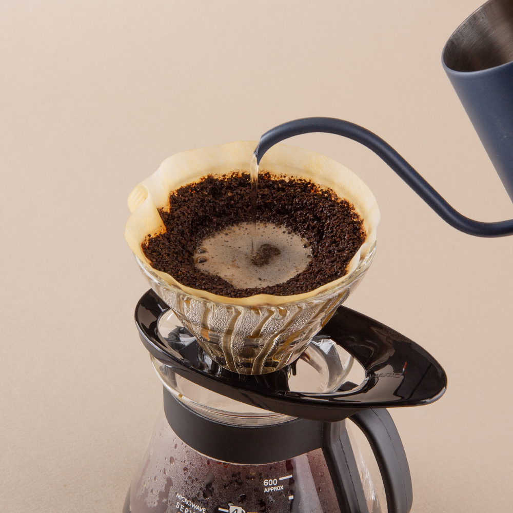 하리오 V60 글라스 드리퍼 01 블랙 VDGR-01-B