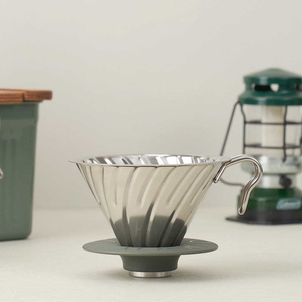 하리오 V60 메탈 드리퍼 아웃도어 O-VDM-02-HSV