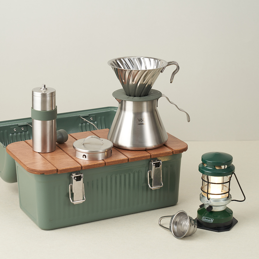 하리오 V60 메탈 드리퍼 아웃도어 O-VDM-02-HSV