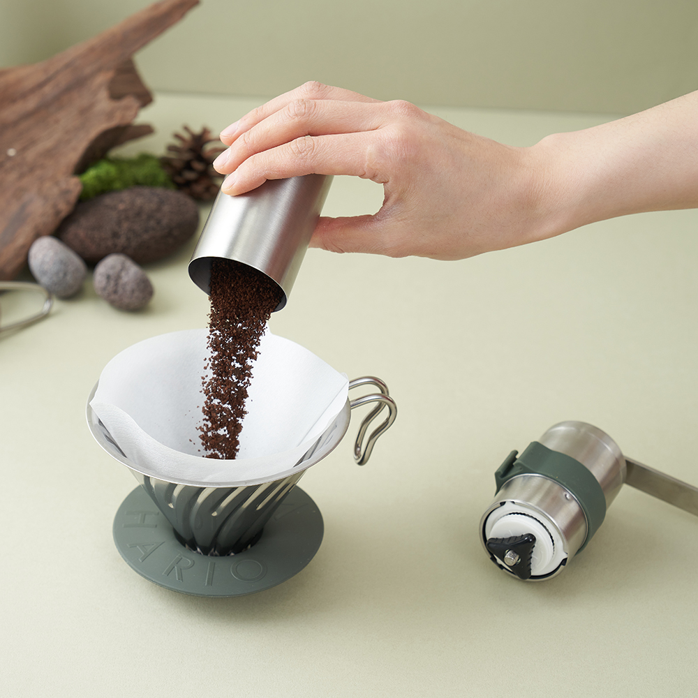 하리오 V60 메탈 커피 밀 O-VMM-1-HSV