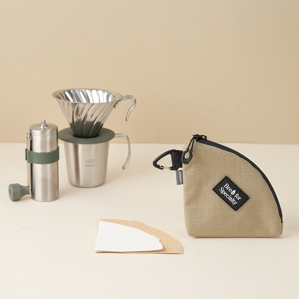 하리오 V60 커피 필터 케이스 - 베이지 VCFC-02-BG-K