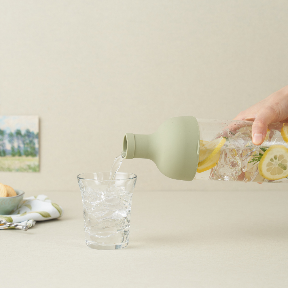 하리오 필터 인 보틀 750ml 스모키 그린