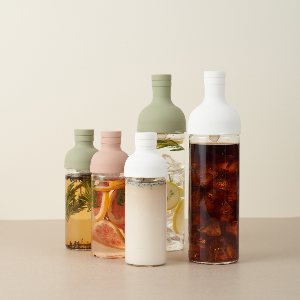 하리오 필터 인 보틀 750ml 스모키 그린