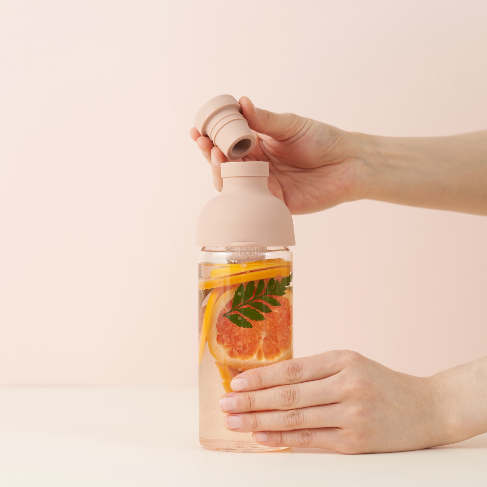 하리오 필터 인 보틀 300ml 스모키 핑크