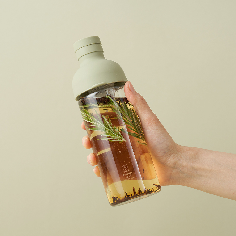 하리오 필터 인 보틀 300ml 스모키 그린