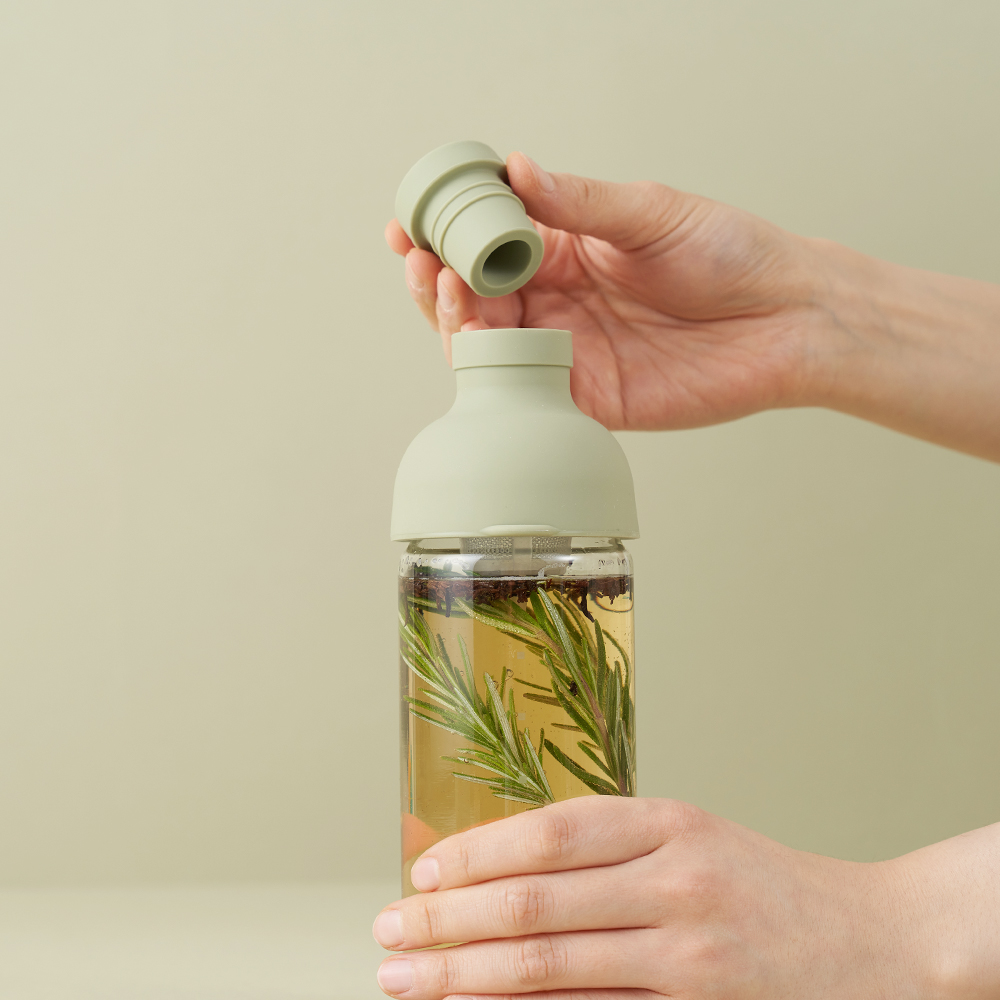 하리오 필터 인 보틀 300ml 스모키 그린