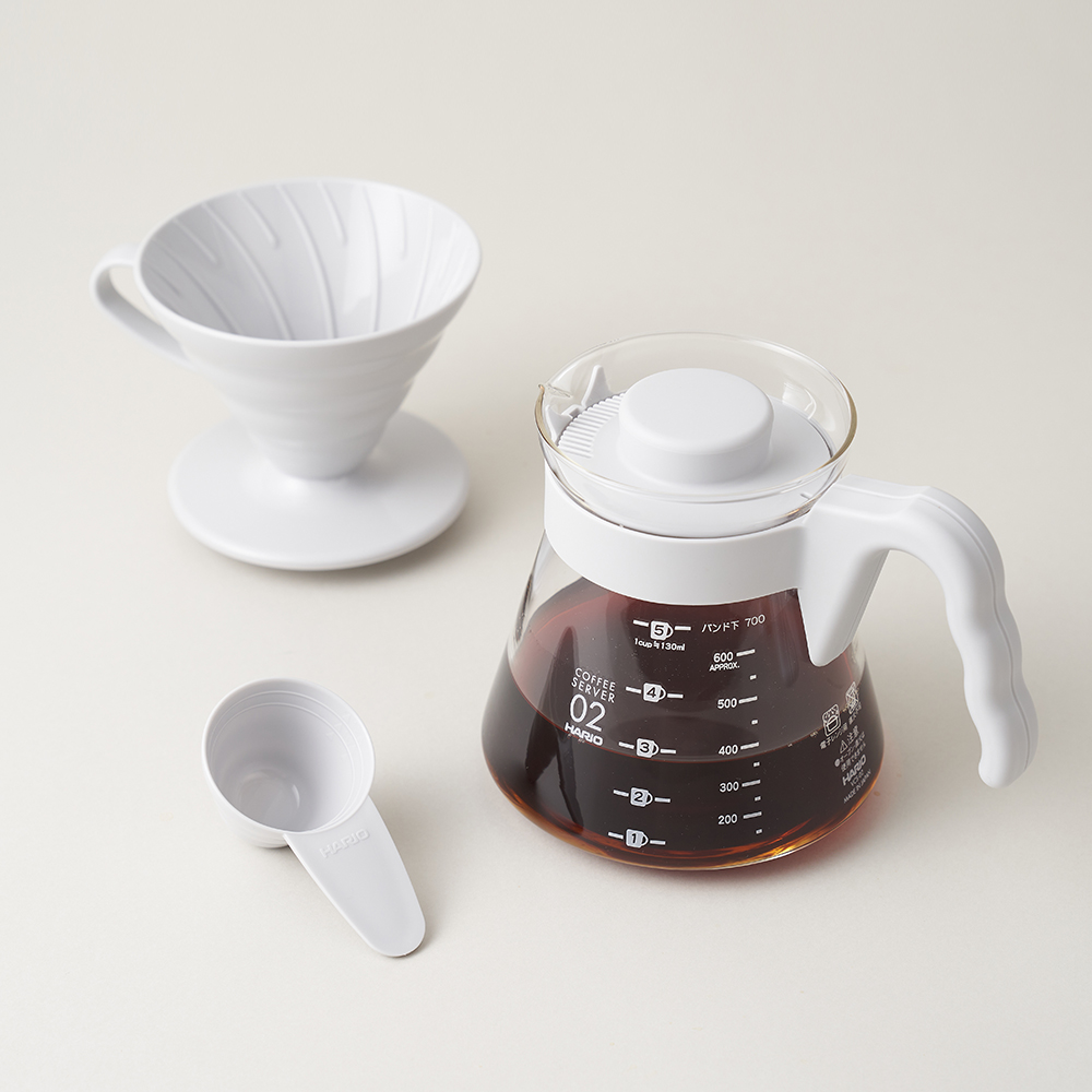 하리오 V60 커피서버 02 세트 펄그레이 VCSD-02-PGR