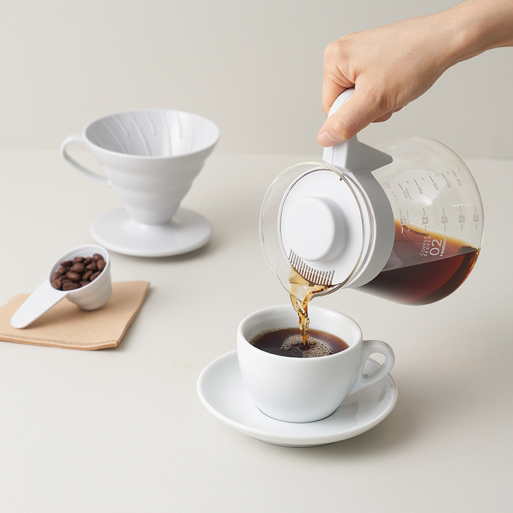 하리오 V60 커피서버 02 세트 펄그레이 VCSD-02-PGR