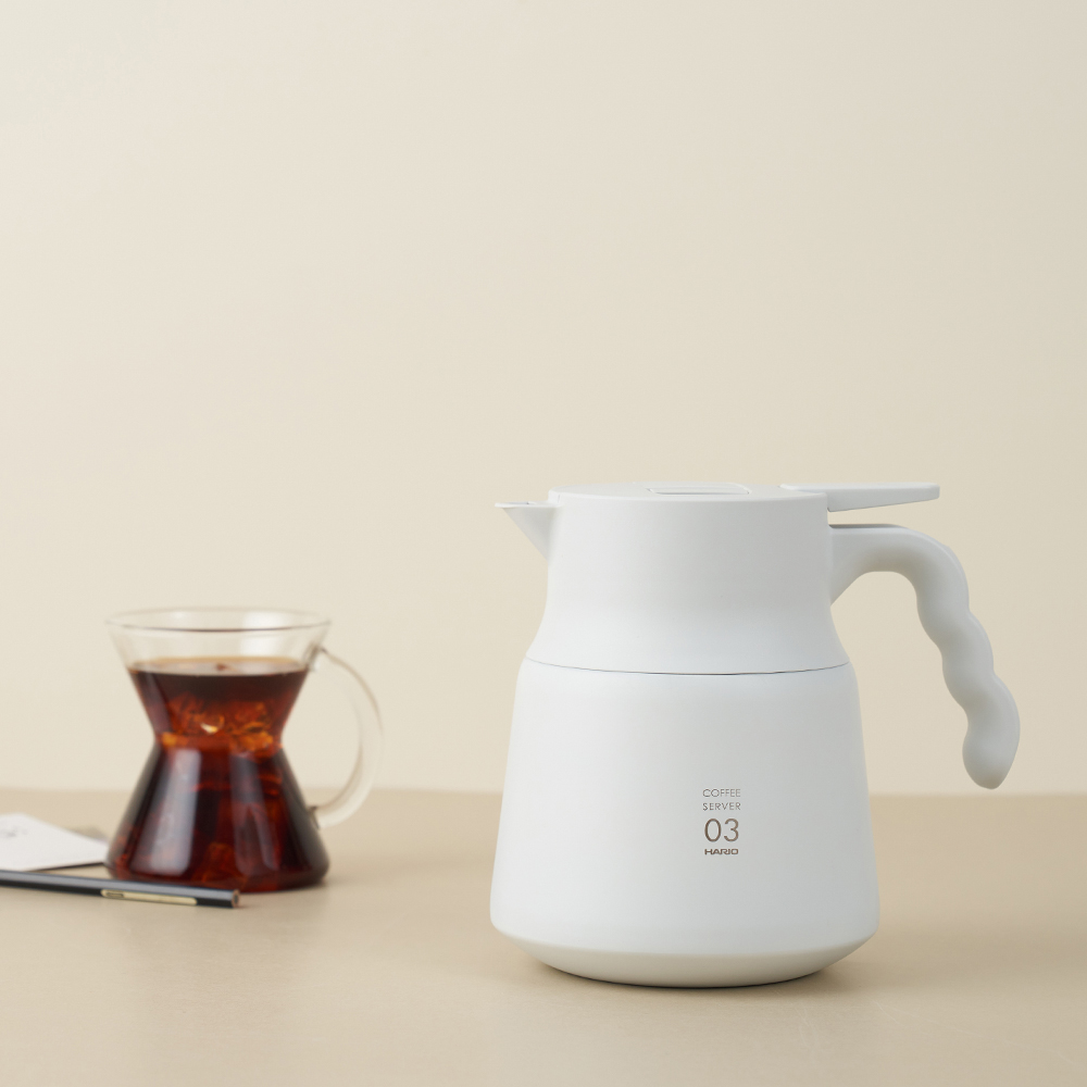 하리오 V60 보온 스텐서버 PLUS 800 화이트 VHSN-80-W