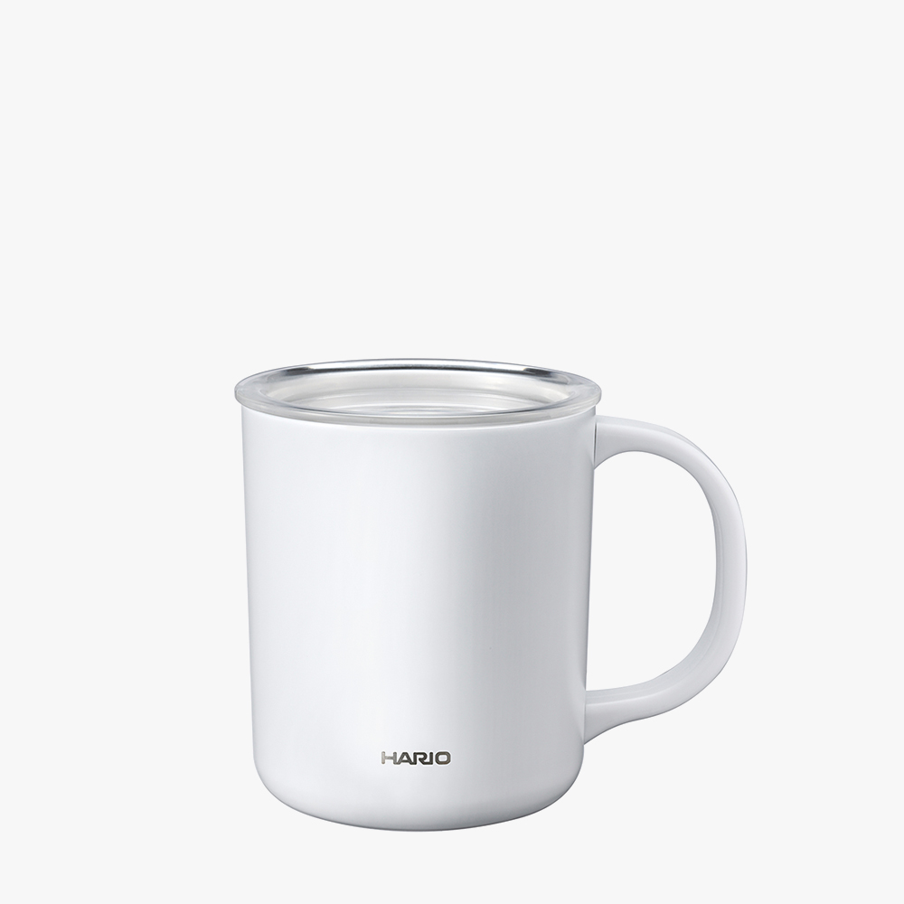 하리오 세라믹코팅 진공 이중 보온보냉 머그 350ml 화이트 CMG-350-W