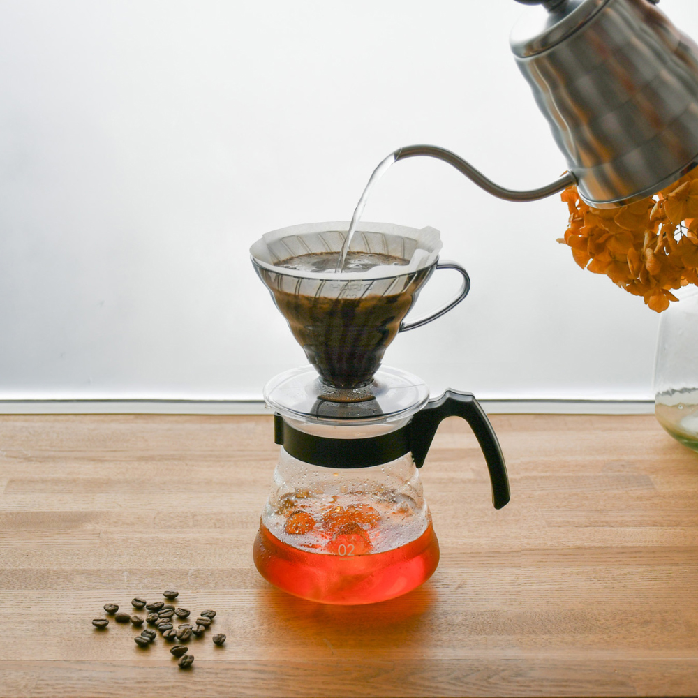 하리오 V60 플라스틱 드리퍼 02 투명블랙 VDR-02-TB-KEX