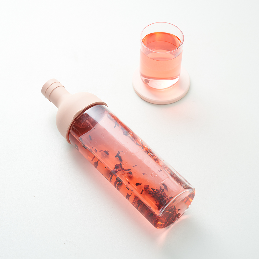 하리오 필터 인 보틀 750ml 스모키 핑크