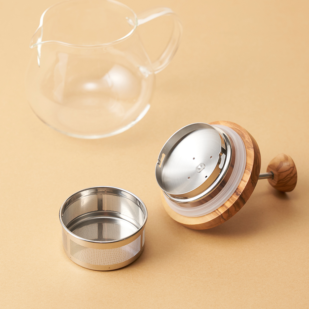 하리오 티오르 올리브우드 티팟 450ml TEO-45-OV