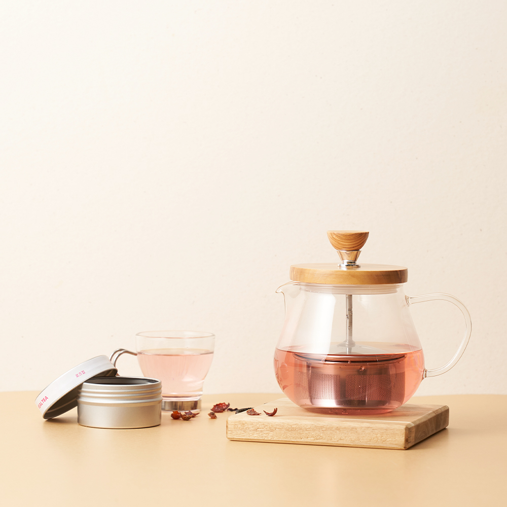 하리오 티오르 올리브우드 티팟 450ml TEO-45-OV