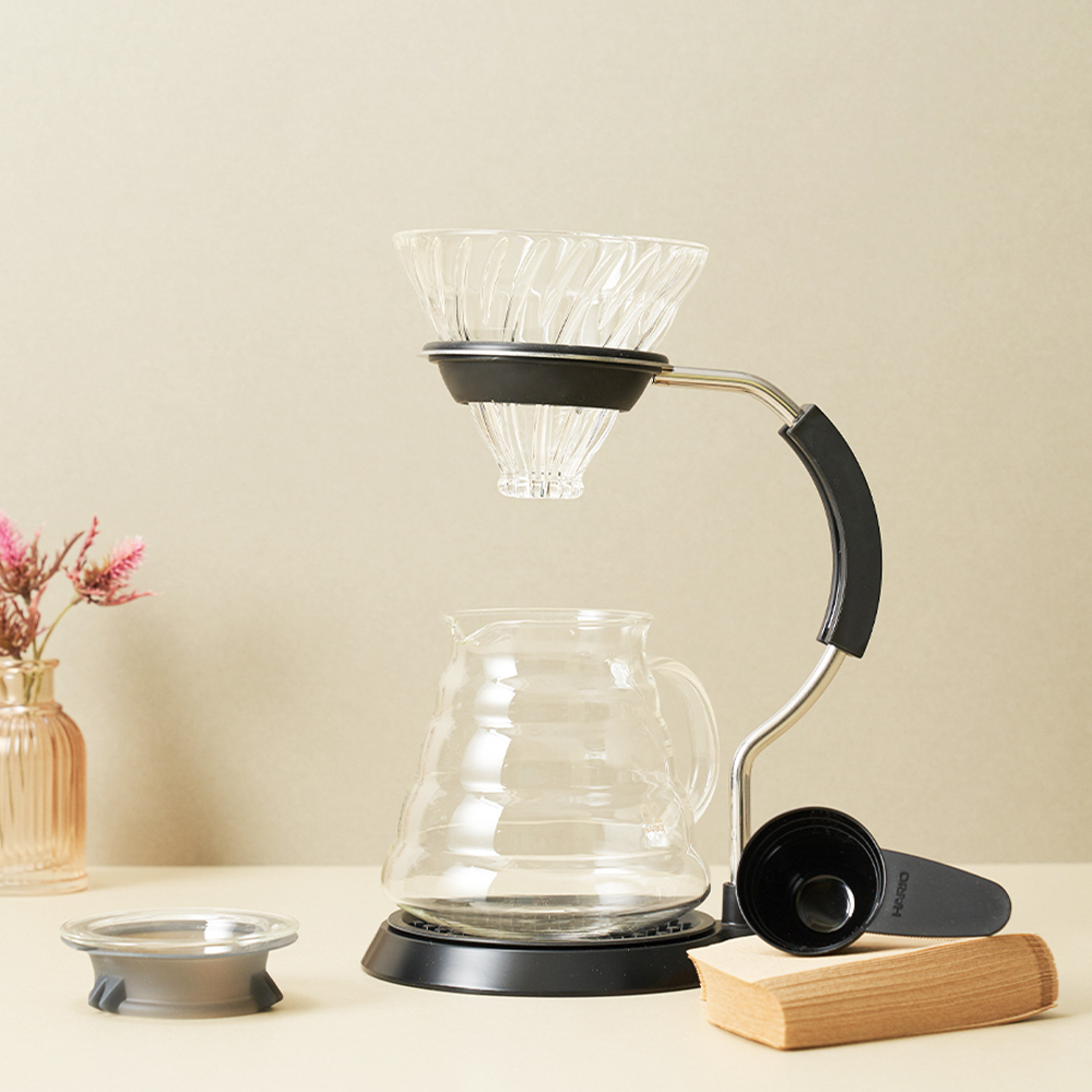 하리오 V60 암스탠드 유리 드리퍼 세트 VAS-8006-G