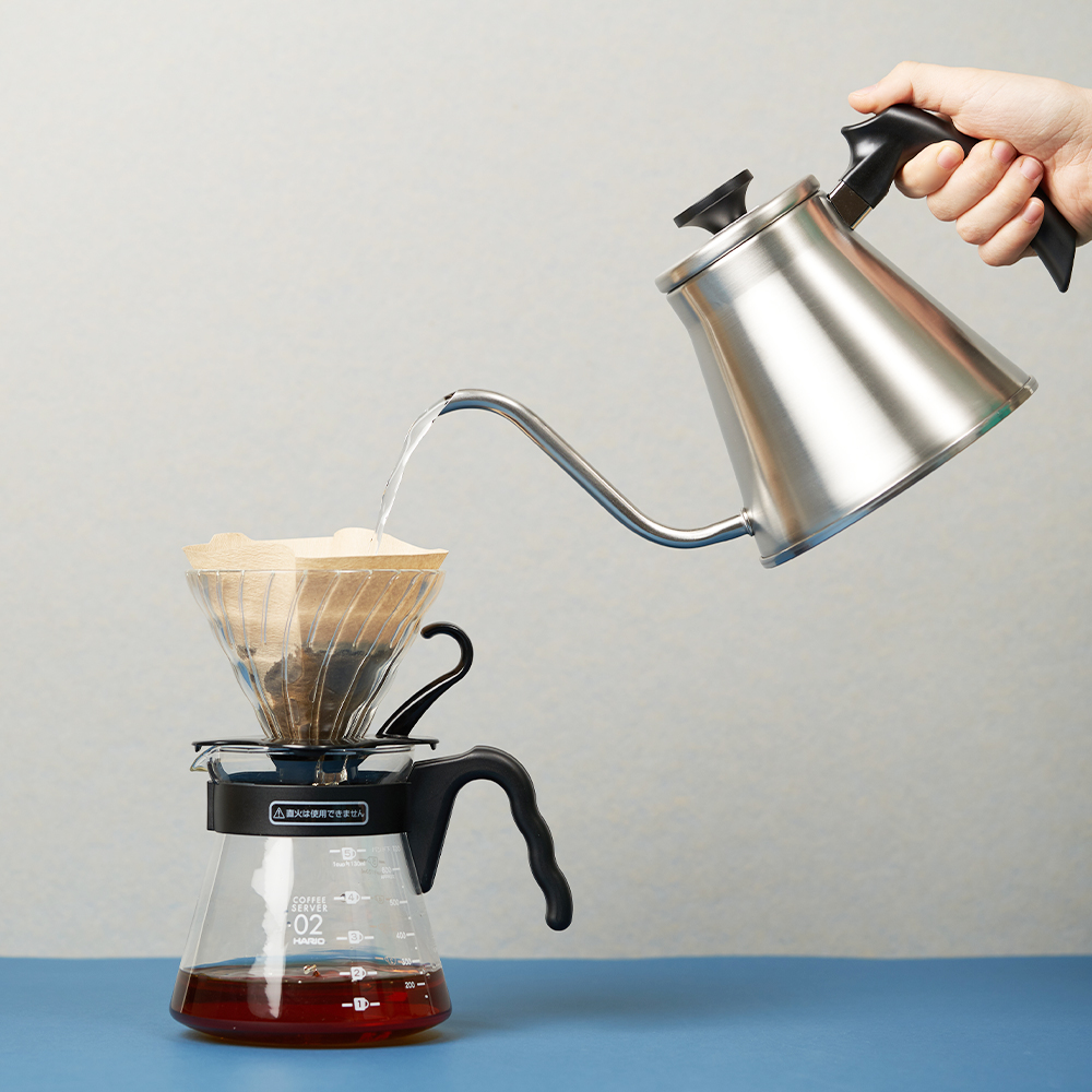하리오 V60 드립 주전자 핏 실버 1.2L