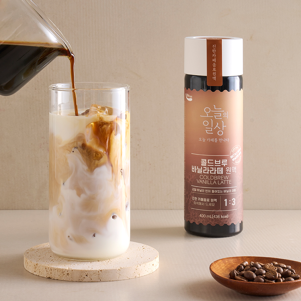 흥국에프엔비 오늘의일상 콜드브루바닐라라떼 400ml X 3