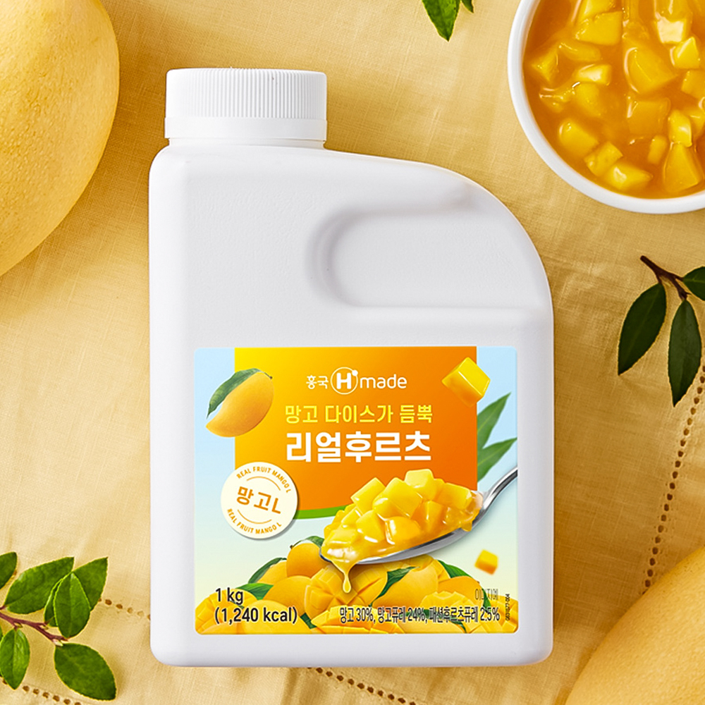 흥국에프엔비 맘스리얼후르츠 망고 1L x 2