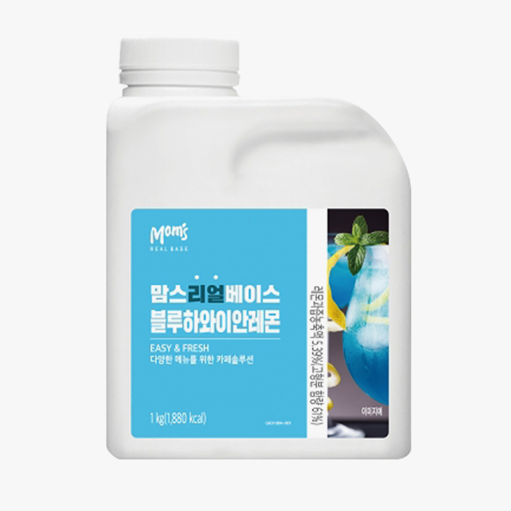 흥국에프엔비 맘스리얼베이스 블루하와이안레몬 1L X 2