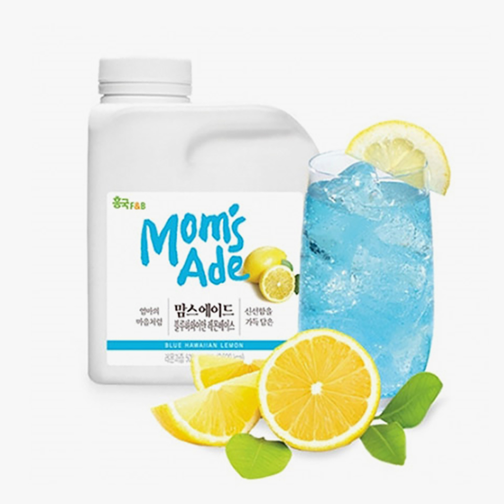 흥국에프엔비 맘스리얼베이스 블루하와이안레몬 1L X 2