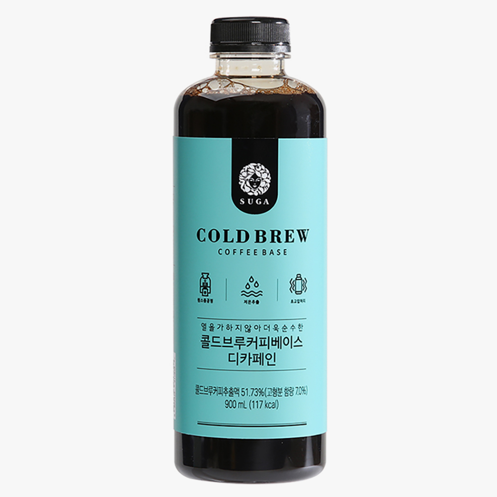 흥국에프엔비 수가 콜드브루 커피베이스 디카페인 900ml x 6