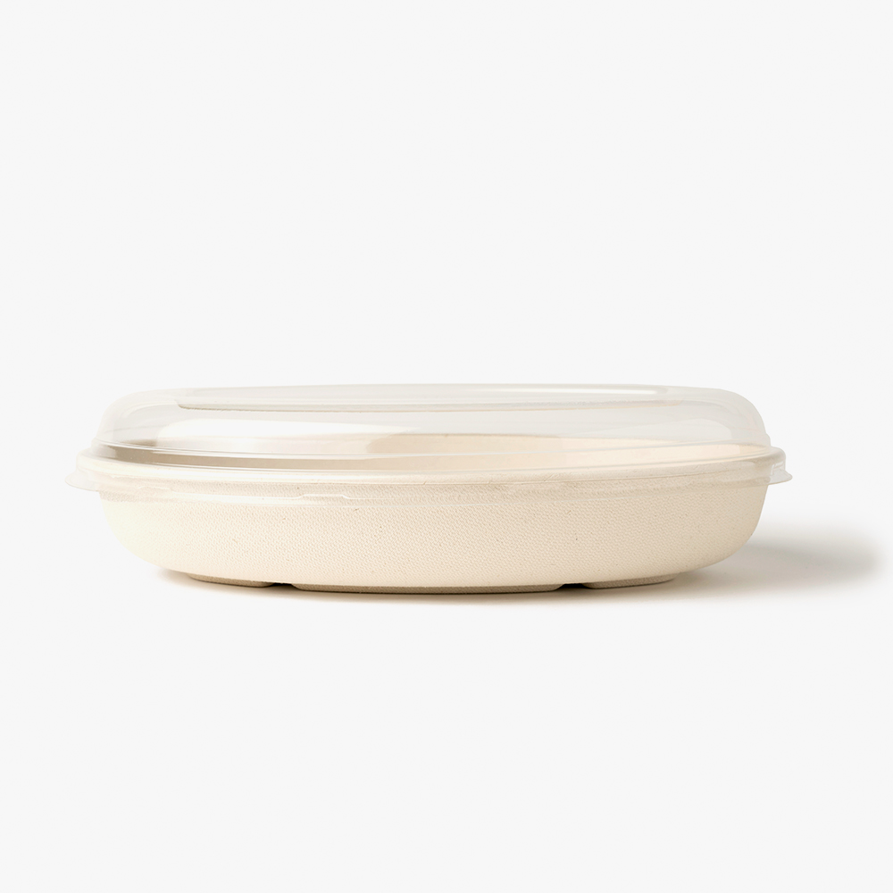 아이엠그리너 타원 펄프 850ml PLA 뚜껑 500개