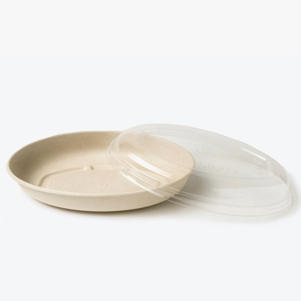 아이엠그리너 타원 펄프 850ml PLA 뚜껑 500개