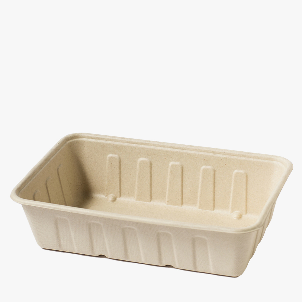 아이엠그리너 사각 펄프 용기 1칸 2500ml 200개
