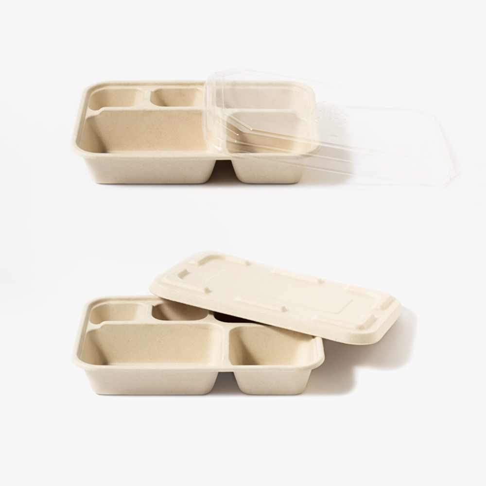 아이엠그리너 [사각호환S] 펄프 용기 5칸 700ml 300개