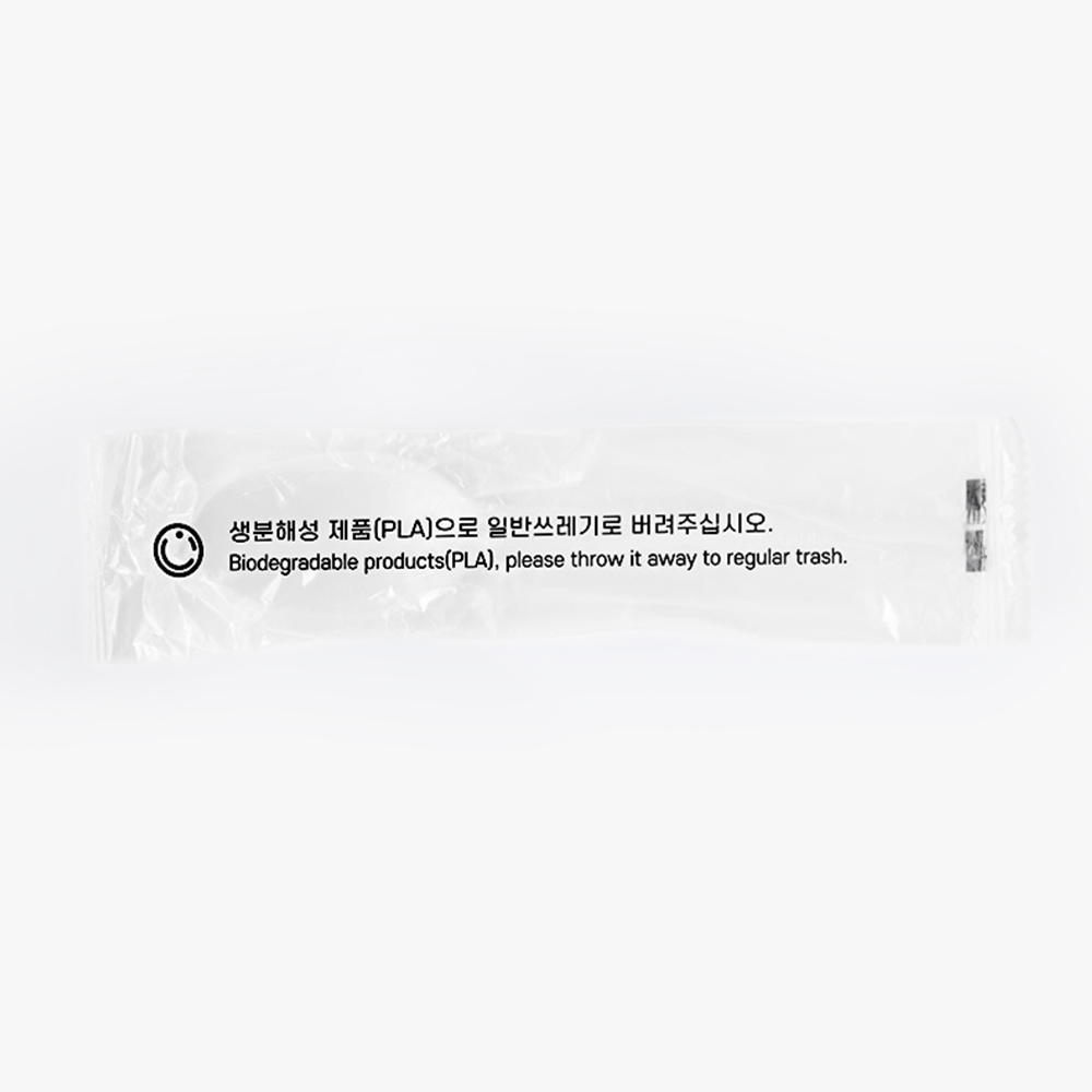 아이엠그리너 PLA 일회용 개별포장 스푼(화이트) 1000개
