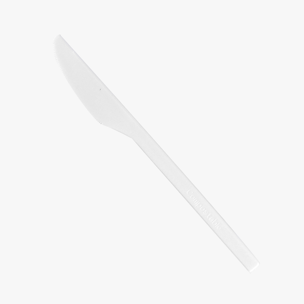 아이엠그리너 PLA 일회용 개별포장 나이프(화이트) 1000개